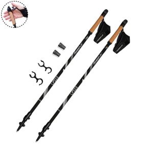 Палиці для скандинавської ходьби Паверплей 9104 Lykke Black/White 80-135 см (пара)