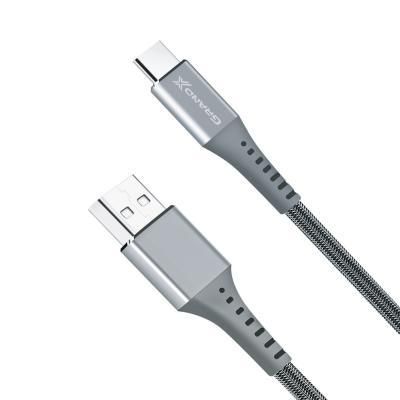 Дата кабель USB 2.0 AM to Type-C 1.2m Grey Grand-X (FC-12G) | Зображення 2