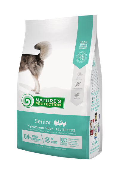 Корм Nature's Protection Senior All Breeds сухий для літніх собак 4 кг