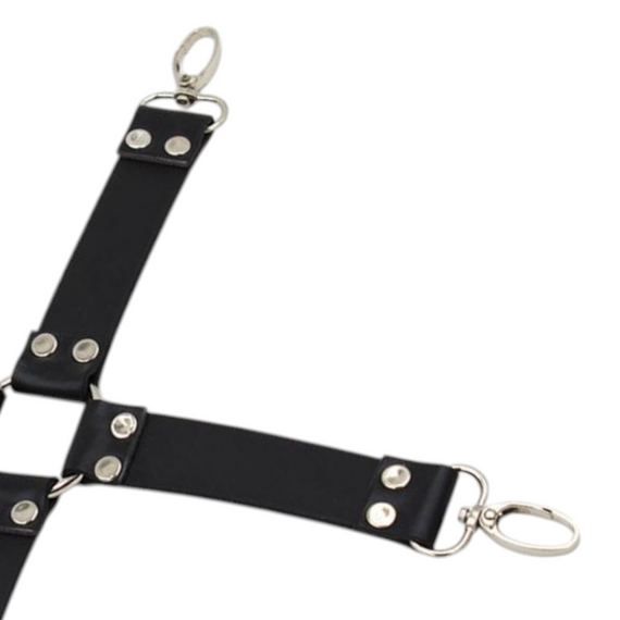 Конектор БДСМ, колір чорний, шкірозамінник Sex Aura | Зображення 1