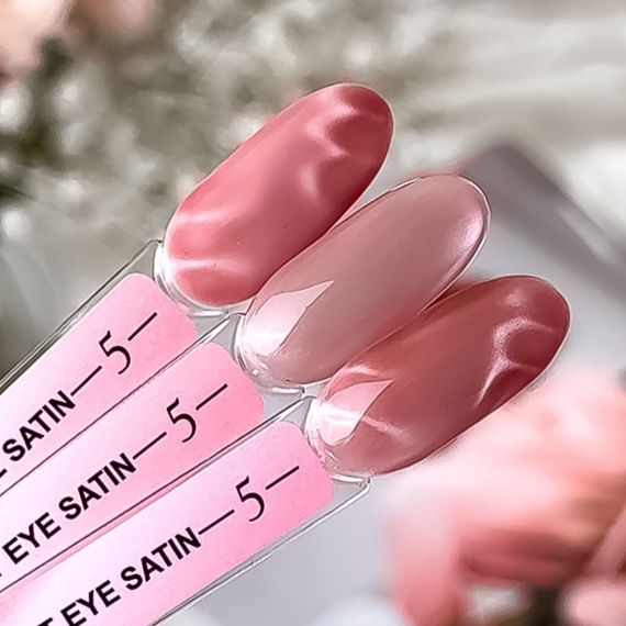 Гель-лак сатинова кішка Crooz №05 Satin Cat (рожево-кораловий) 8мл | Зображення 2