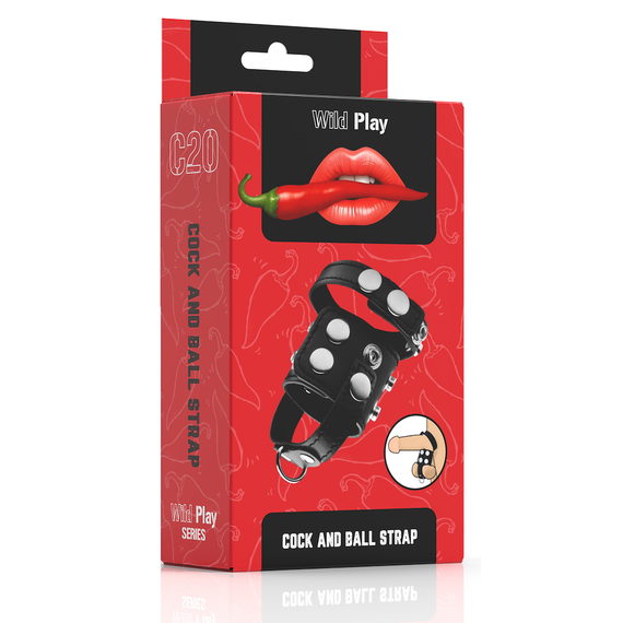 Фіксатор з ремінців на пеніс та яєчка Wild Play Sex Aura