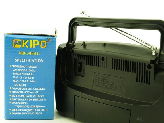 Мощный цифровой портативный FM радиоприемник Kipo всеволновое переносное портативное радио | Зображення 8