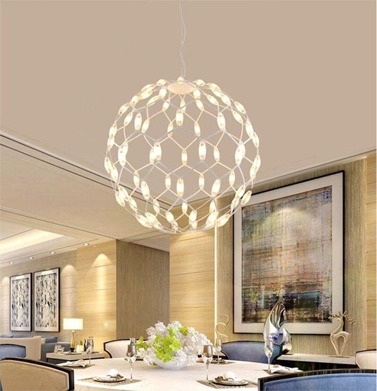 Люстра світлодіодна підвісна LED світильник для квартири на стелю лед 26279 Білий 65-250х50х50 см. | Зображення 1