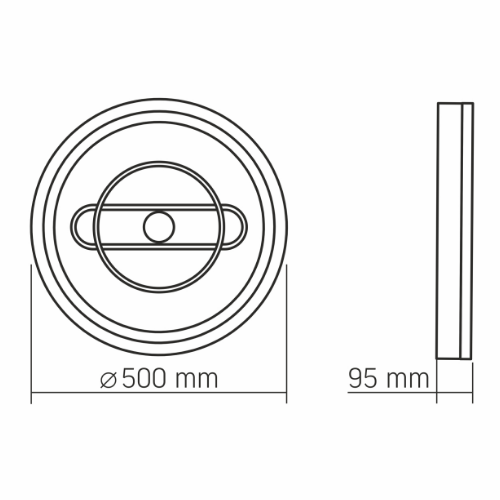 LED Світильник функціональний 52W VL-CLD-996-CF Videx | Зображення 2