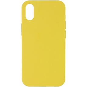 Чехол Silicone Case Full Protective (AA) NO LOGO для Apple iPhone X / XS (5.8") Желтый / Yellow