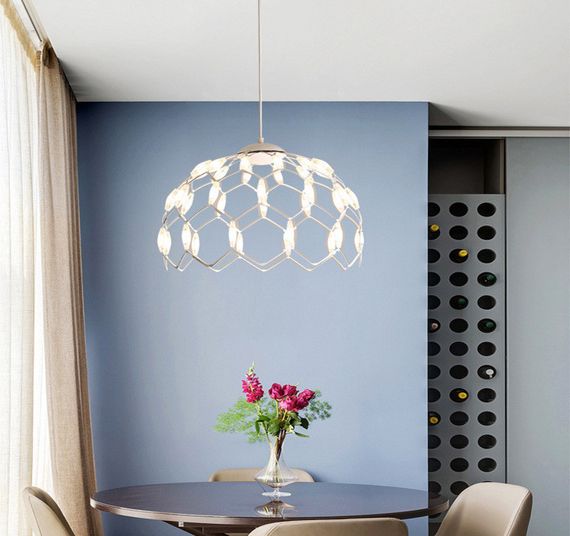 Люстра світлодіодна підвісна LED світильник для квартири на стелю лед 26281 Білий 42-200х40х40 см. | Зображення 1