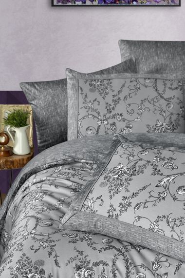 Постельное белье La Romano Premium Satin 200×220 Dema Grey | Зображення 1