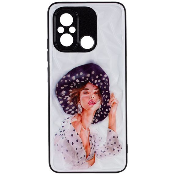 TPU+PC чехол Prisma Ladies для Xiaomi Redmi 12C / Poco C55 Girl in a hat | Зображення 1