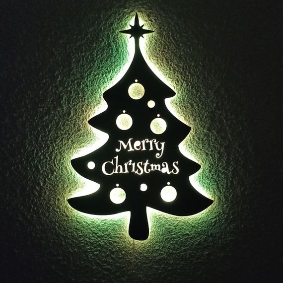 Панно декоративне картина на стіну Ялинка LED 16 кольорів телефон 375x570 acr-p000006 | Зображення 5