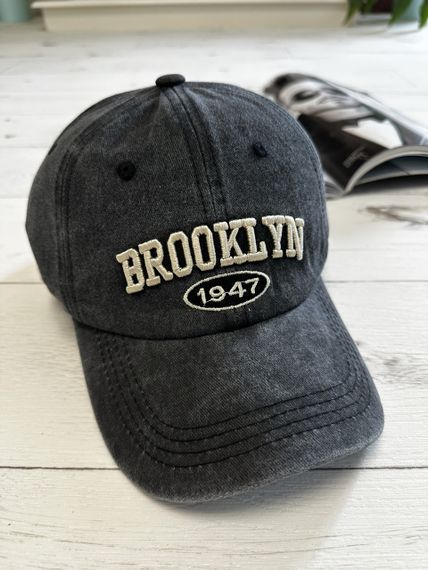 Кепка бейсболка Бруклин (Brooklyn) Графитовый 56-61р  (8033)