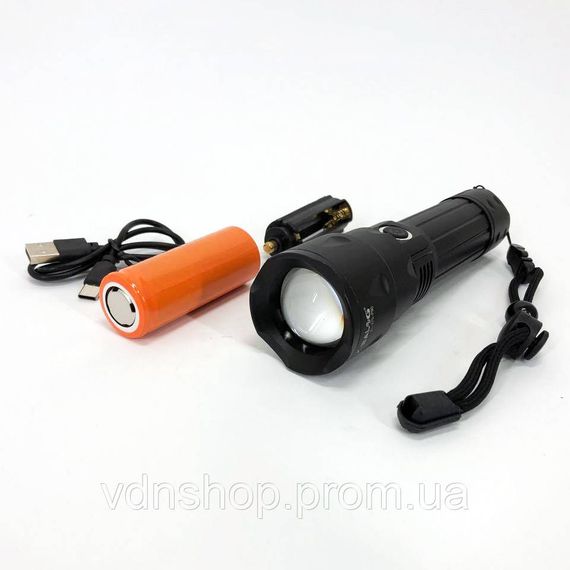 Ліхтарик потужний акумуляторний для дому Bailong, Тактичний ручний ліхтар для зсу, Ліхтар водозахищений UZ-48 | Зображення 8