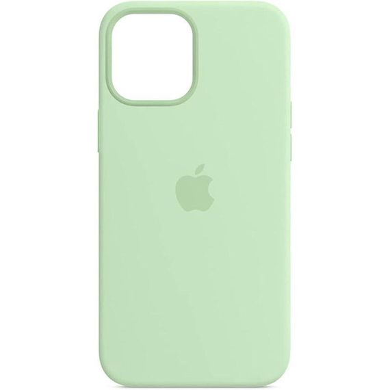 Чехол Silicone Case Full Protective (AA) для Apple iPhone 12 Pro / 12 (6.1") Зеленый / Pistachio