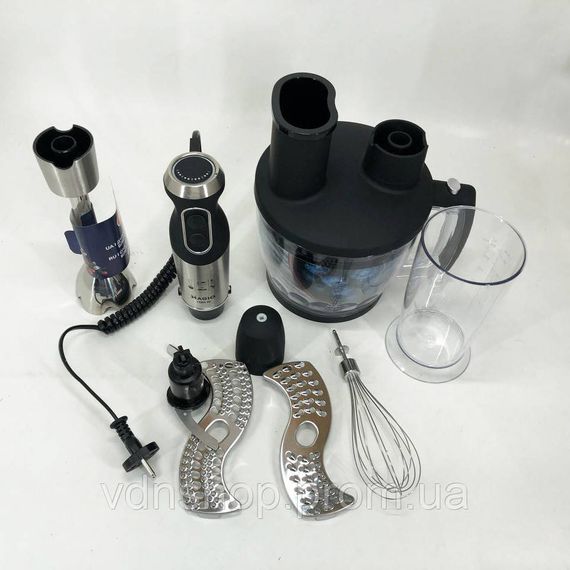 Блендер нержавіюча сталь MAGIO MG-642, Занурювальний блендер з подрібнювачем Смузі мейкер RM-43 | Зображення 6