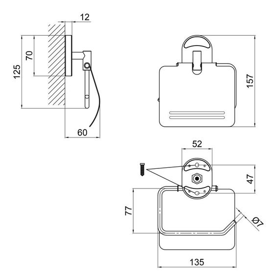 Тримач для туалетного паперу Lidz (CRM) -114.03.01 | Зображення 1