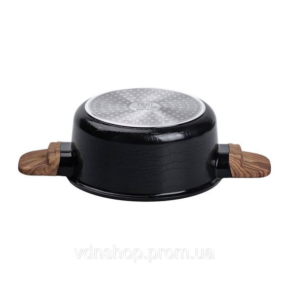 Алюминиевая кастрюля с керамическим антипригарным покрытием 2.5 л Ø 20 см черный MGC HP-4-452B | Зображення 3