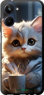 Чохол на Realme 10 Білий кіт "5646b-2946-2448"
