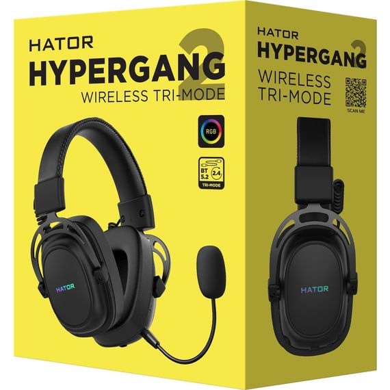 Навушники Hator Hypergang 2 Wireless Tri-Mode Black (HTA-950) | Зображення 4
