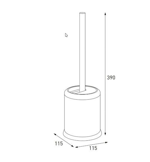 Йоржик для унітазу Mixxus Topper-TB0201 White, підлоговий, білий (MI7094) | Зображення 4