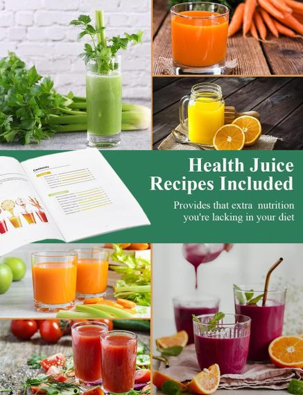 Соковижималка Juilist потужністю 600 Вт із функцією захисту від крапель і ковзання для цілих фруктів і овочів | Зображення 8