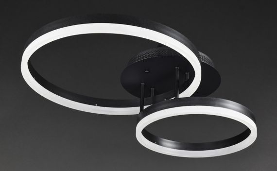 Люстра світлодіодна стельова LED світильник для квартири на стелю лед з пультом 27749 Чорний 10х40х62 см.