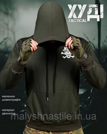 Тактическая худи MAKLIN  ужин олива ДЛ7071 | Зображення 7