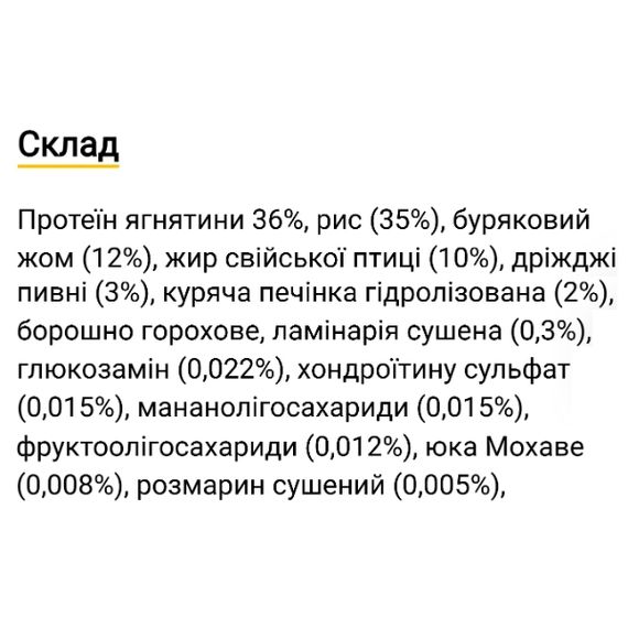 CHOUPI сухий корм для собак малих та середніх порід 1,6 кг, Ягня з Рисом | Зображення 1
