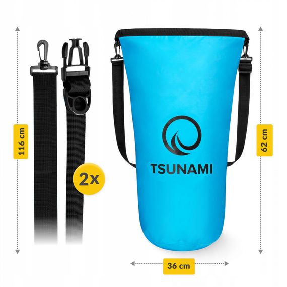 Гермомішок TSUNAMI Dry Pack 20 л водозахисний TS015 (P-5905973400022) | Зображення 3