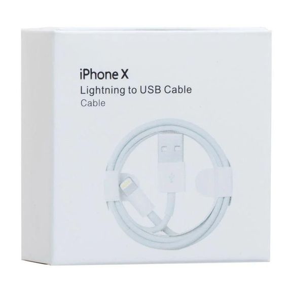 Дата кабель Foxconn для Apple iPhone USB to Lightning (AAA grade) (1m) (box, no logo) | Зображення 2