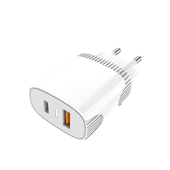 Мережевий зарядний пристрій Aspor A816 PD + QC Fast Charger 2в1 Type-C + Type-C-білий | Зображення 3