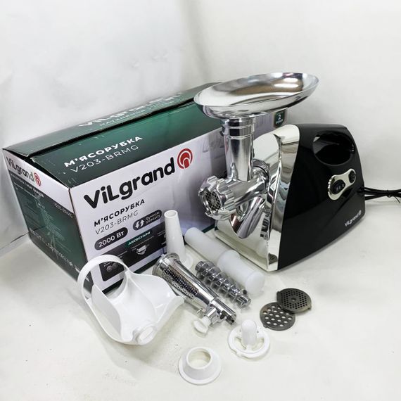 Електром'ясорубка ViLgrand V203-BRMG. Колір: чорний | Зображення 1