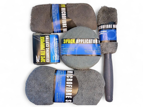 Набір рушників з мікрофібри для миття автомобіля, Набір з 9 предметів для догляду за автомобілем