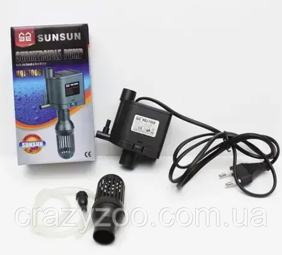 Помпа для акваріума SunSun HQJ-700G 8 Вт 500 л/год до 100 л | Зображення 1