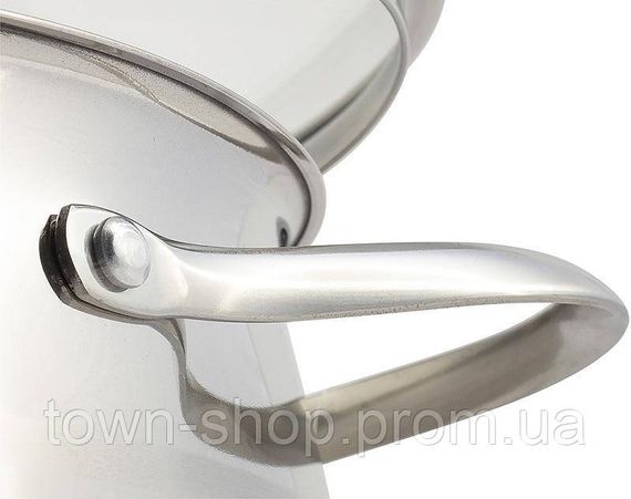 Набор 3 кастрюли Kamille Fine Silver Pen 2.1л, 3.7л и 6.1л из нержавеющей стали со стеклянными крышками | Зображення 2