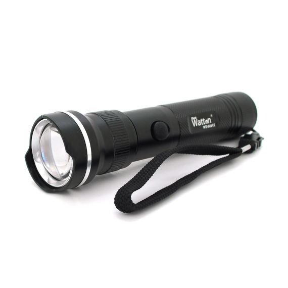 Фонарь ручной Watton WT-010.1LED CREE Q5.3W, 5 режима, ZOOM, 18650/3200mah, IP40