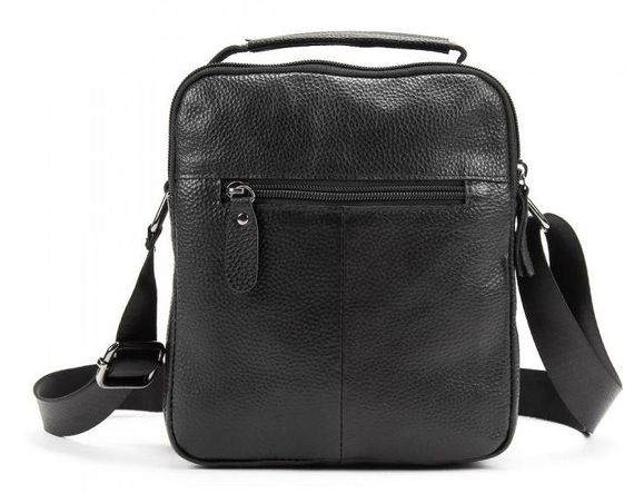 Чоловіча шкіряна сумка месенджер Tiding Bag чорна | Зображення 2