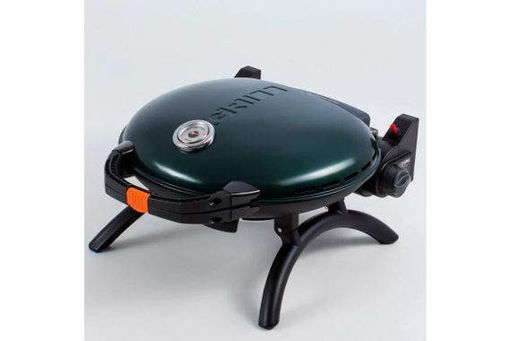 КОМПЛЕКТ Портативний переносний газовий гриль O-GRILL 600T, зелений + шланг в подарунок! Код: 011679 | Зображення 1
