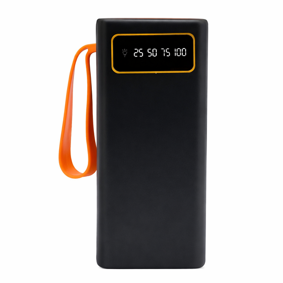 Повербанк JS-658 50000 mAh, 4×USB, Type-C + microUSB, зовнішній акумулятор із дисплеєм і ліхтариком, чорний | Зображення 2