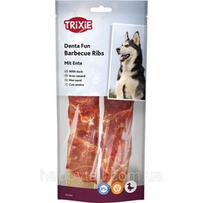Жувальні реберця для собак Trixie Denta Fun Ribs із качкою — 17 см, 110 г (2 шт.)