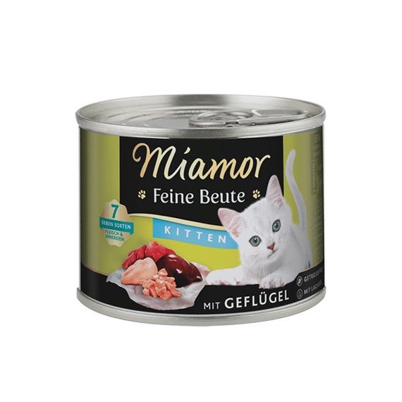 Вологий корм для кошенят з птахом Miamor Feine Beute Mit Geflügel, 185 гр