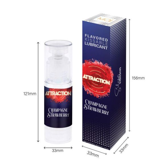 Змазка для орального сексу на водній основі MAI Attraction Champagne Strawberry (50 мл) sexstyle | Зображення 3
