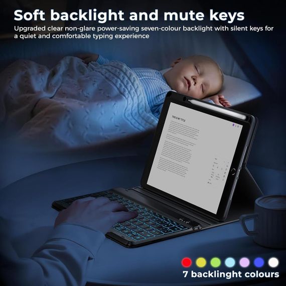 Чохол із клавіатурою з підсвіткою для iPad 7-го, 8-го і 9-го поколінь, iPad Air 3-го покоління | Зображення 1