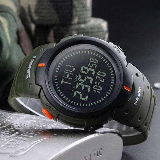Skmei 1231AG Military Smart Watch + Compass | Зображення 1