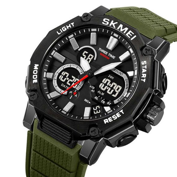 Мужские тактические военные часы SKMEI 2219AG, Водонепроницаемые часы с гарантией CL-33