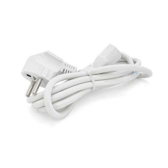 Кабель живлення Ritar PC-186 CEE7/17-C13, 1.8m, 0.75mm, 3 pin (евровилка), White, OEM, МЕДЬ!!!!