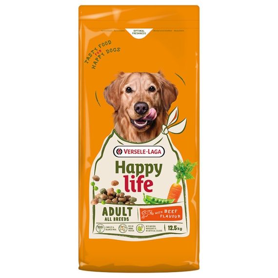 Сухий корм для собак з яловичиною Happy Life Adult with Beef flavouring 12.5 кг