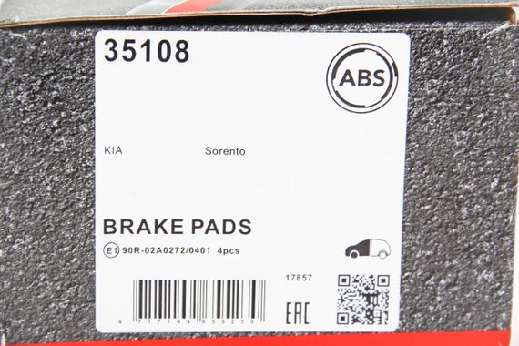 Колодки передні гальмівні Santa fe/Sorento 15, ABS (35108)