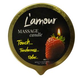 Массажная свеча L'amour Seductive Strawberry золотая, 70 мл sexstyle
