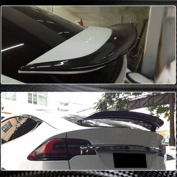 Карбоновый спойлер V4 (2016-2023) для Tesla Model X 2015- гг | Зображення 4