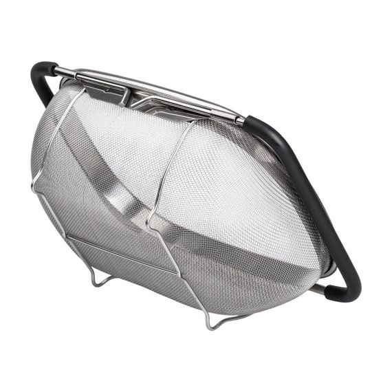 Друшляк сито на раковину для миття овочів та фруктів 29х19х10 см з нержавіючої сталі HP-19-18-S | Зображення 4